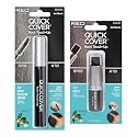 RED by Kiss Quick Cover Gray Hair Touch Up, Root Touch Up, Moisturize and Shine, Brush Type & Stick Type Set (Jet Black)