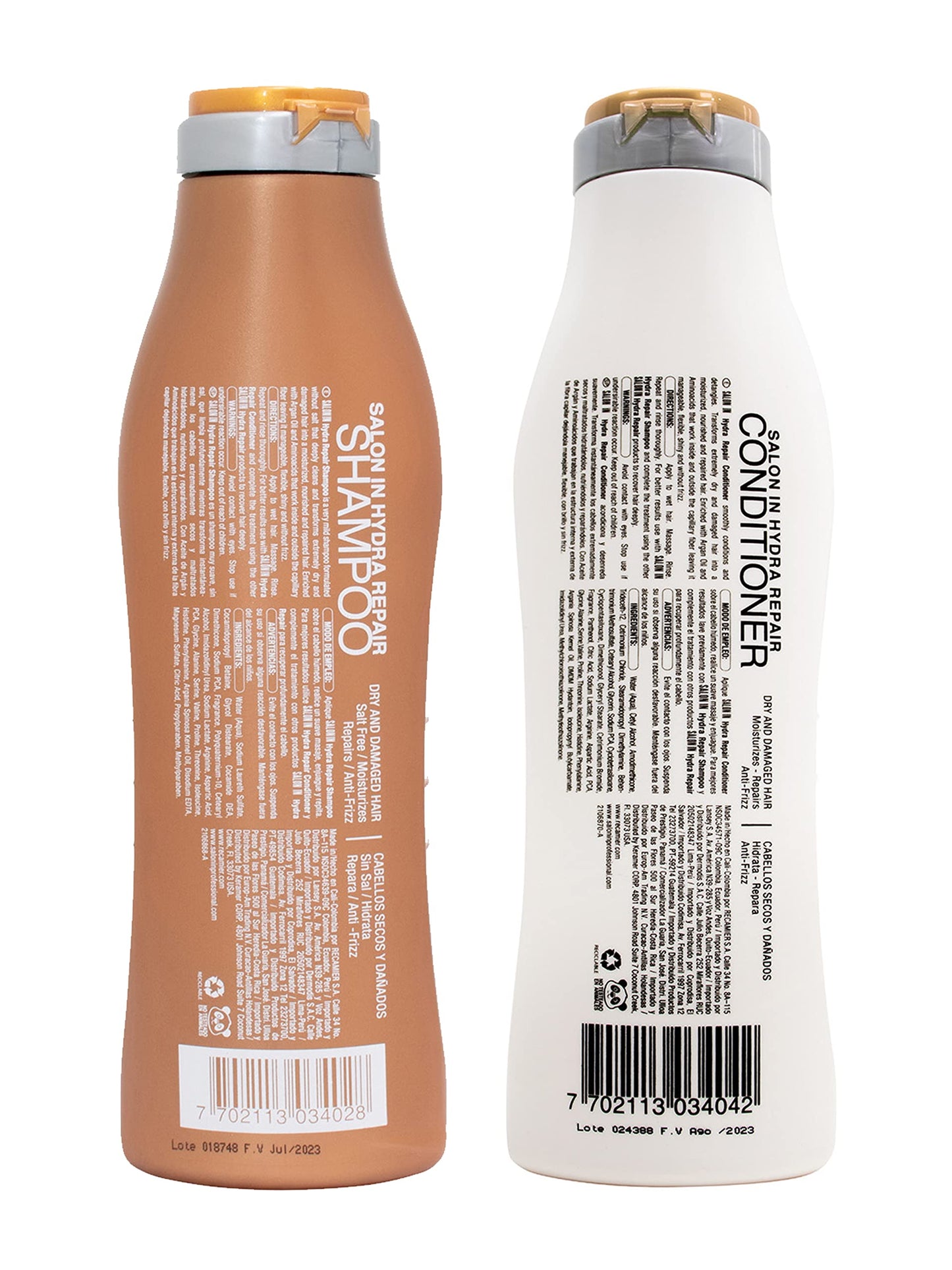 Recamier Saloon In Hydra Repair Shampoo & Conditioner Set Dry And Damaged Hair | SalonIn Cabello Secos Y Dañados Hidrata Nutre Y Repara