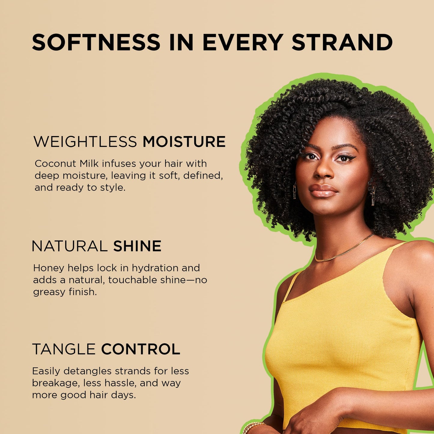 African Pride Moisture Miracle Leave-In Conditioner Spray with Coconut Milk & Honey, Hydrates & Shines Coils & Curls, 8 Oz