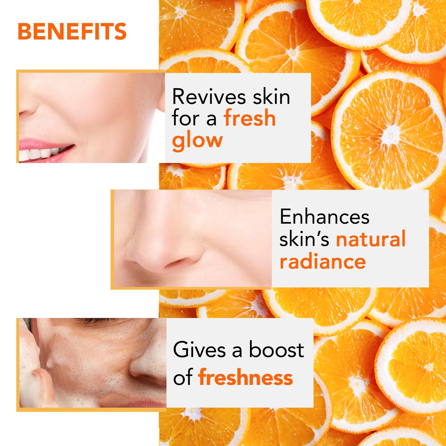 Botanic Hearth Vitamin C Foaming Face Wash With Papaya & Orange | Extracts Built|In Silicone Brush | For Cleansing & Glowing Skin | Paraben & Sulphate
