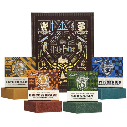 Dr. Squatch Harry Potter Collection with Collector's Box - Men's Natural Bar Soap 4 Pack Bundle and Collector's Box - Soap inspired by Gryffindor Beauty & Personal Care Dr. Squatch