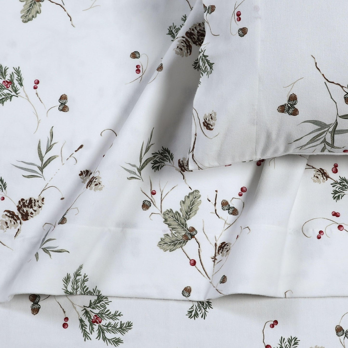 Tribeca Living 100% Cotton King Pillowcase Set, Ultra-Soft Portuguese Flannel Bedding, Envelope Closure, 170-GSM Cozy Flannel, Two Pillowcases,