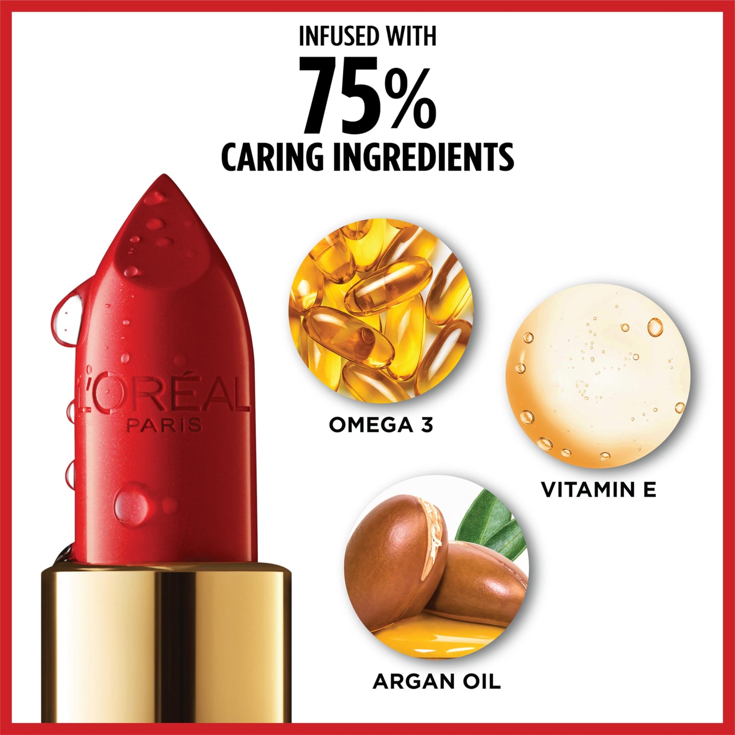 L'Oréal Paris Colour Riche Lipstick, Blazing Lava, 0.13 oz.