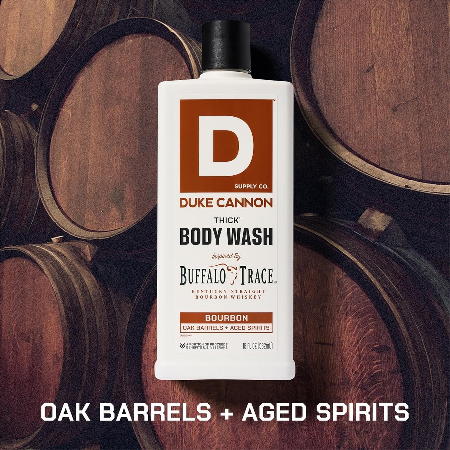 Duke Cannon Supply Co. Thick High Viscosity Body Wash - 3X Thicker, Cleansing Shower and Bath Gel, Mineral-Enriched Body Wash for Men - Big American