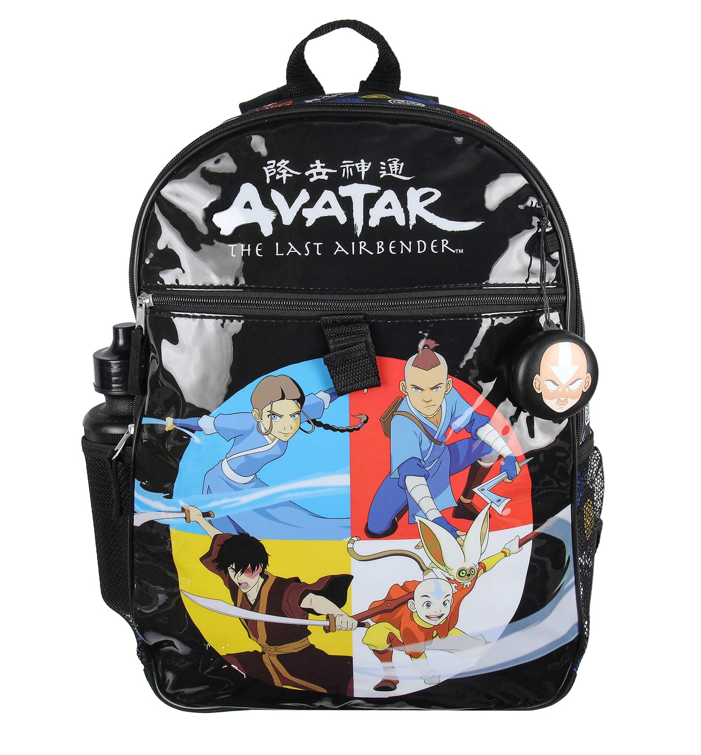 INTIMO Nickelodeon Avatar The Last Airbender Characters Aang Zuko Katara Sokka 5 PC Backpack Lunch box Icepack Water Bottle Set