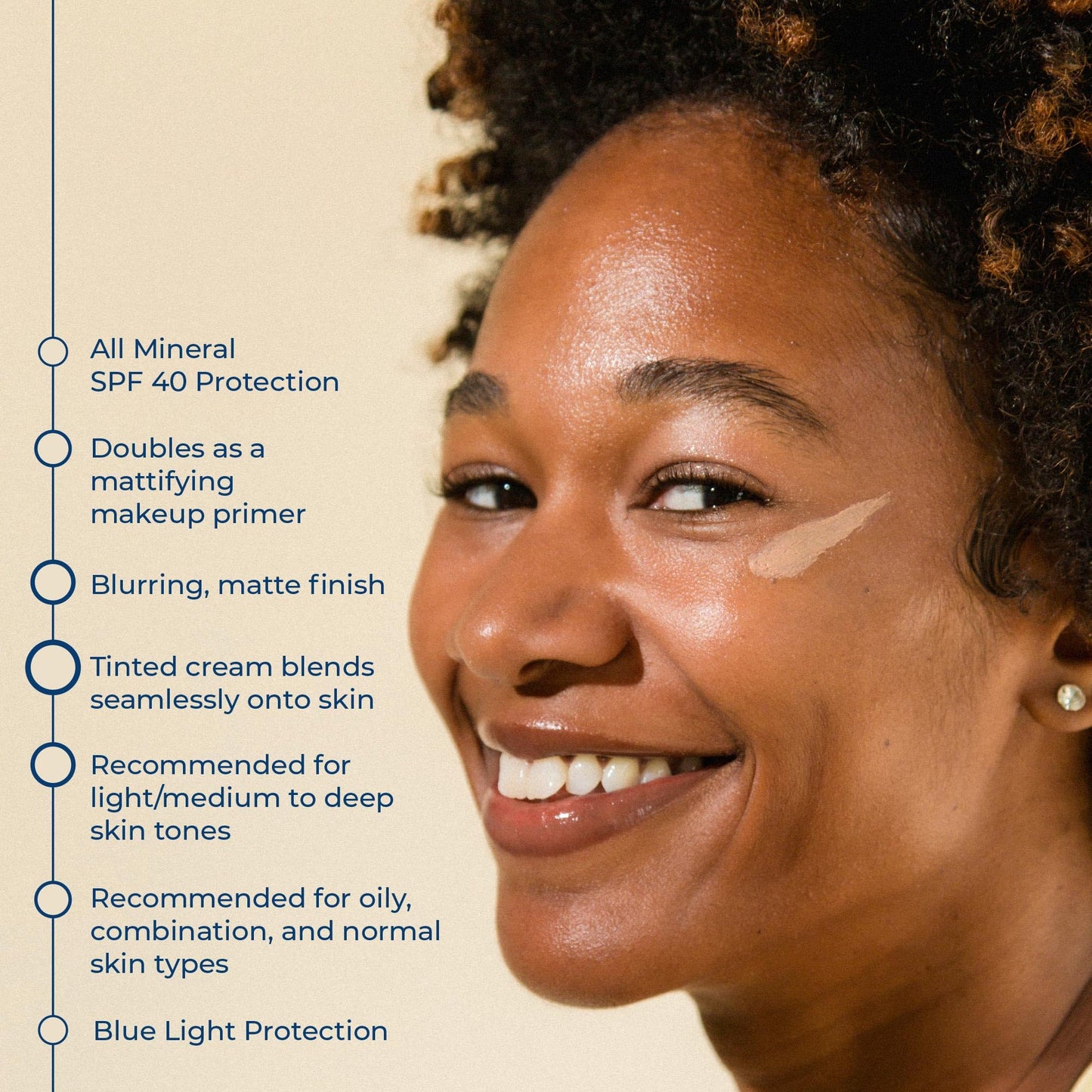 COTZ Face Prime & Protect Tinted Mineral Sunscreen and Facial Primer Broad Spectrum SPF 40; PA+++ 1.5 oz / 42.5 g.
