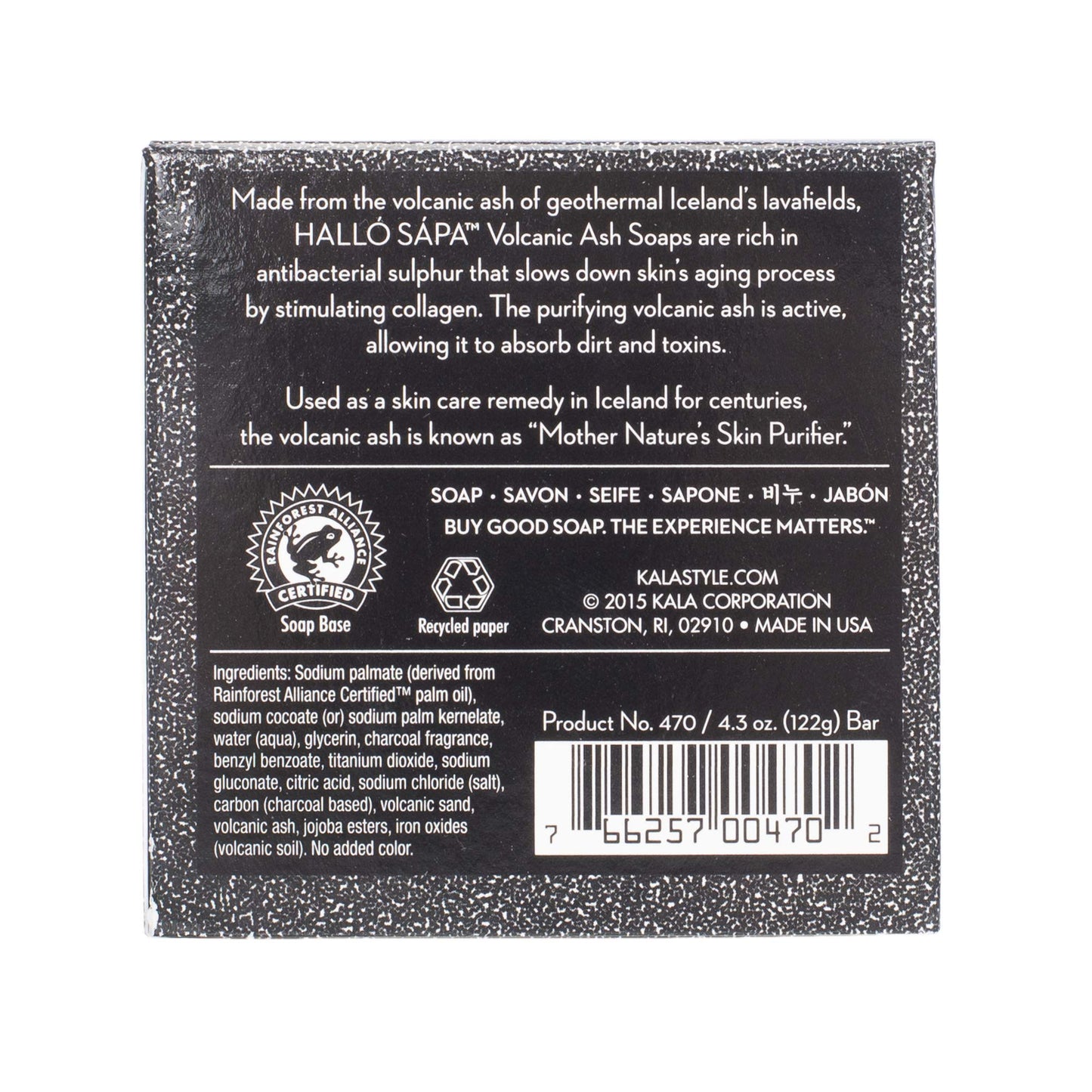 Hallo Sapa - Hello Soap Volcanic Ash Bar Soap 4.3oz by Hallo Sapa