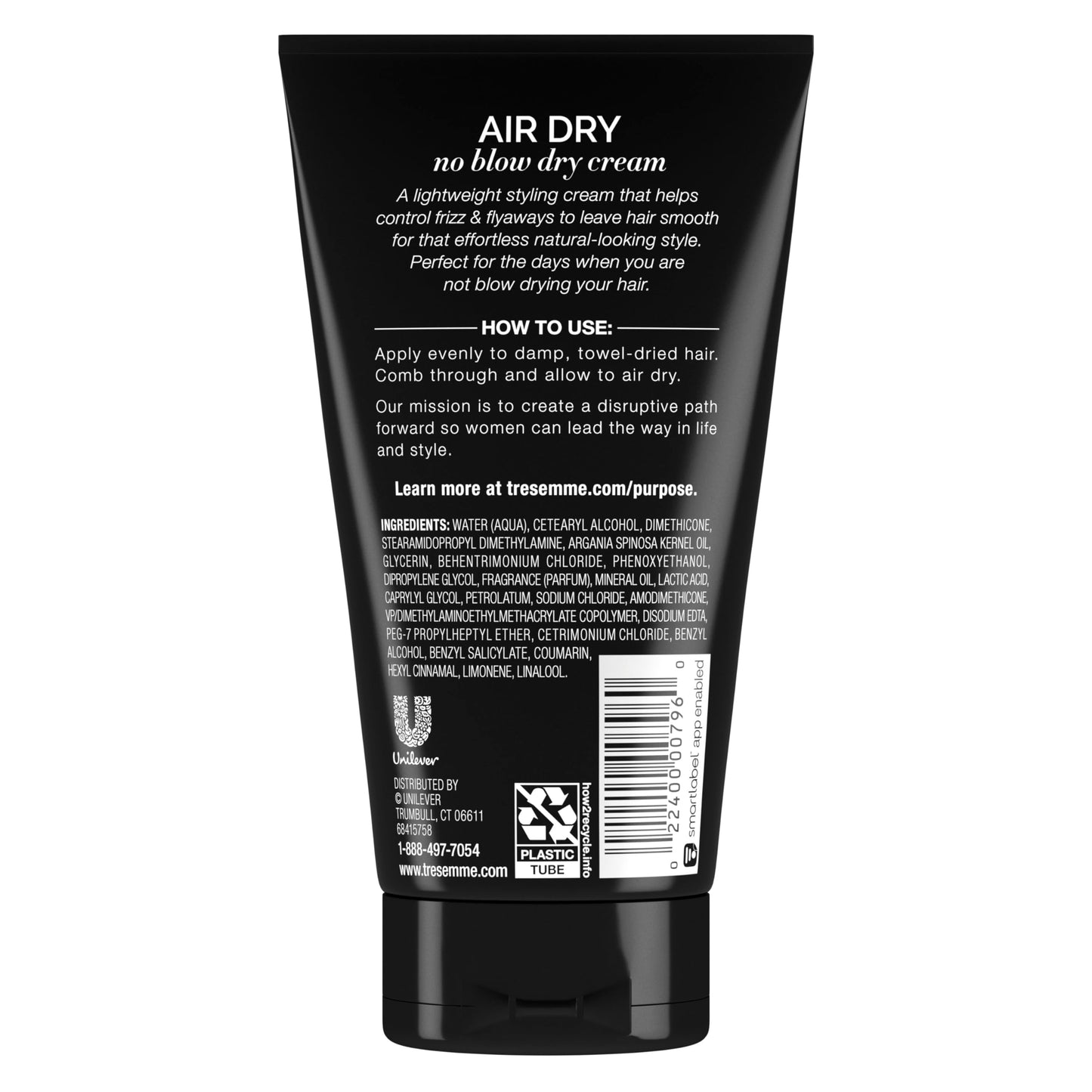 TRESemmé Air Dry Smoothing Cream for Frizzy, Unruly Hair - Hydrating Styling Cream 5 oz