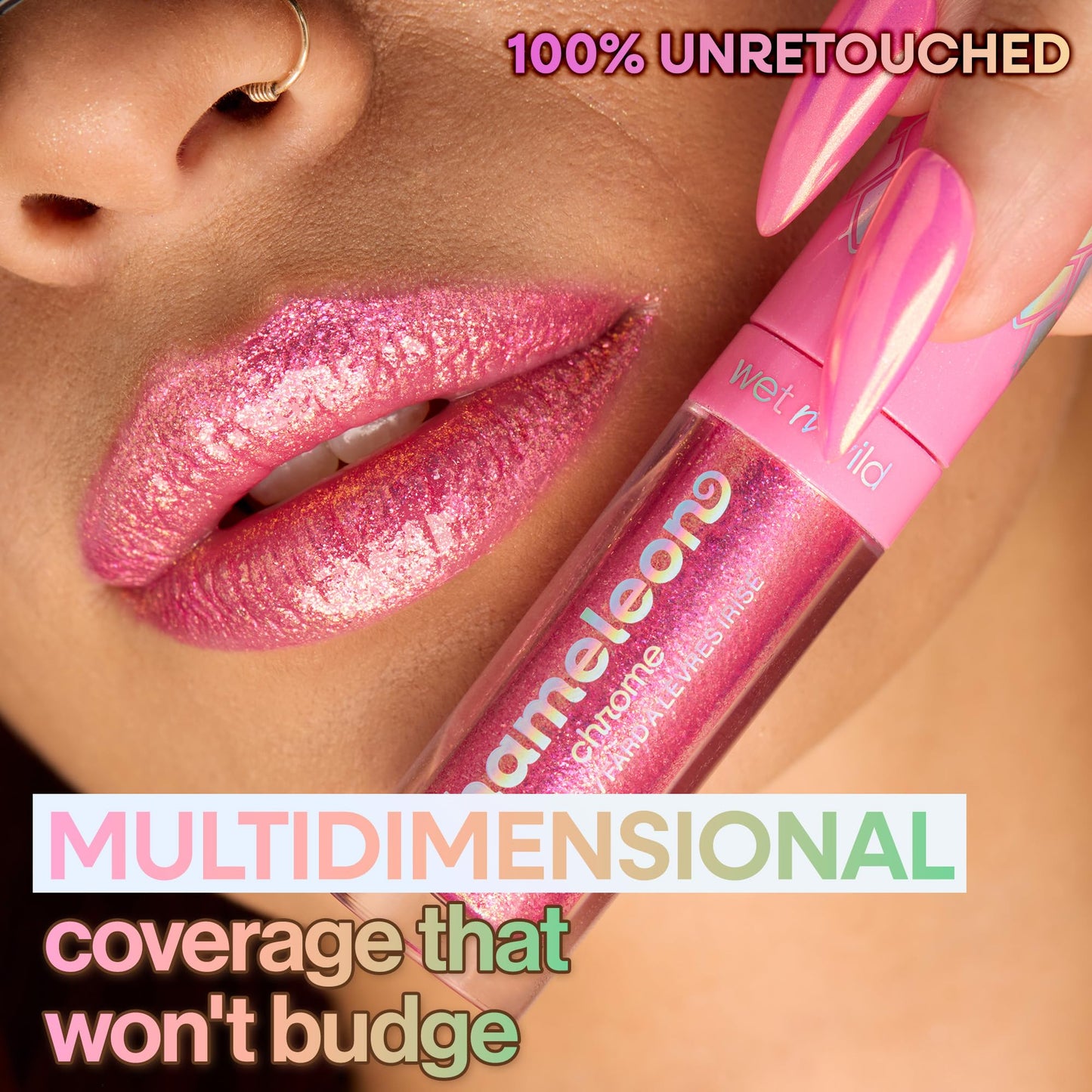 wet n wild Chameleon Chrome Lip Foil, Bold Light-Reflecting Pigments, Multidimensional Shine, Non-Sticky Smooth Formula,Vegan & Cruelty-Free - Halo's