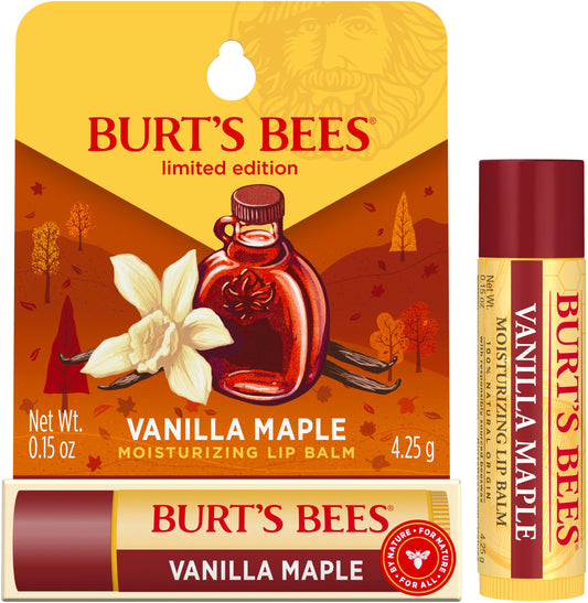 Vanilla Maple Moisturizing Lip Balm Blister by Burts Bees for Unisex - 0.15 oz Lip Balm