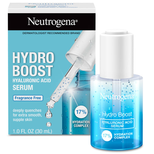 Neutrogena Hydro Boost Hyaluronic Acid Serum for Face & Neck, Lightweight Daily Hydrating Serum with Hyaluronic Acid for Dry Skin, Oil-Free Beauty & Personal Care Neutrogena