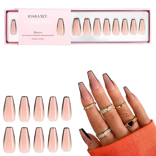 KIARA SKY PROFESSIONAL NAILS XPRESS PRO 100% ACRYLIC PRESS ON NAILS (Blackout) Beauty & Personal Care KIARA SKY