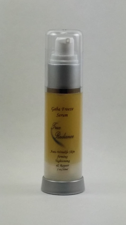 Gaba Freeze 24/7 Serum for Skin tightening, firming and sagging prevention. Also has 17% GABA (Gamma Amino Butryic Acid) causes Crease Release