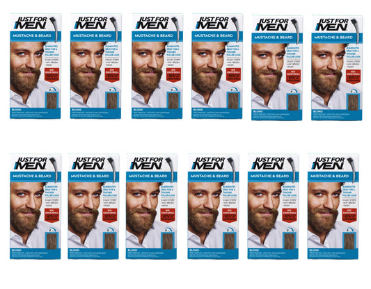 JUST FOR MEN Mustache & Beard Brush-In Color Gel, Blond M-10/15 1 Each (Pack of 12)