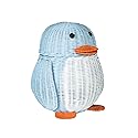 KOUBOO Wicker Penguin, Multi-Color Storage Basket Blue and White
