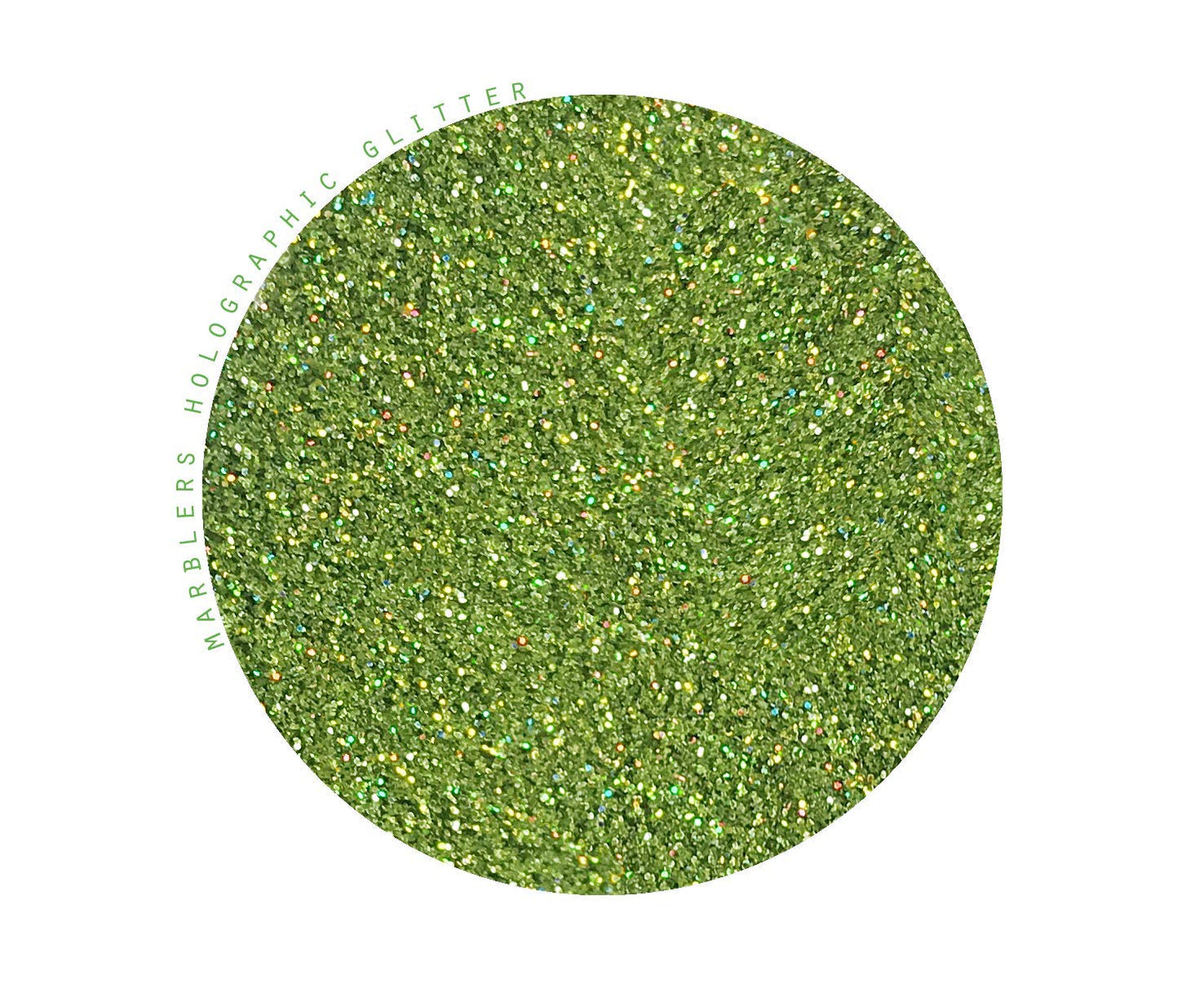 MARBLERS Holographic Glitter [Holo Apple Green] 1.5oz (42g) | Fine | Non-Toxic, Vegan, Cruelty-Free | Face, Body, Eyeshadow, Hair, Party Makeup | Nail