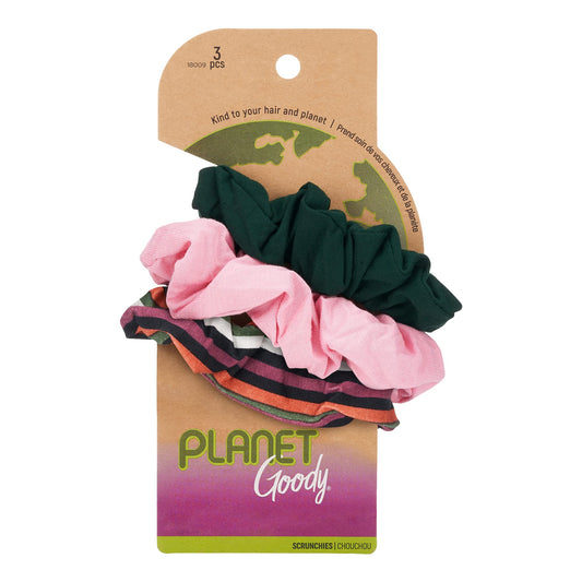 Goody Planet Goody Ouchless Hair Scrunchie - 3 Count, Assorted Camilla Stripe - Hair Accessories for Women and Girls Beauty & Personal Care GOODY