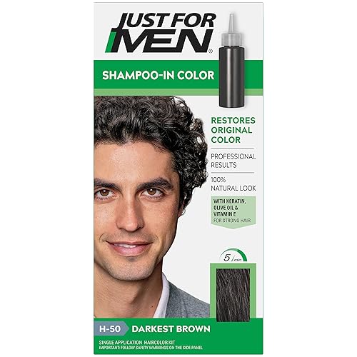 Just For Men Shampoo-In Haircolor Darkest Brown H-50