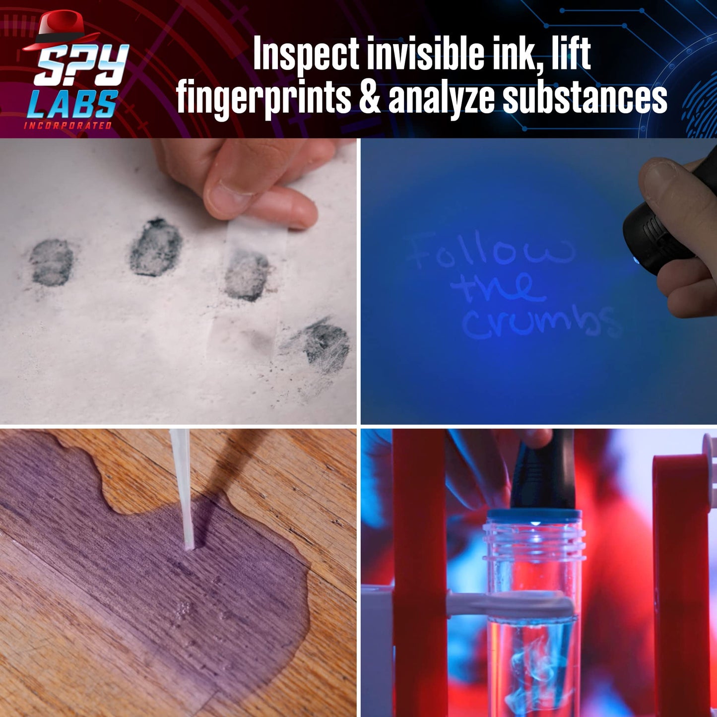 Thames & Kosmos Spy Labs Forensic Investigation Kit – Large Lab Setup to Collect & Analyze Evidence, Explore Detective Science for Kids