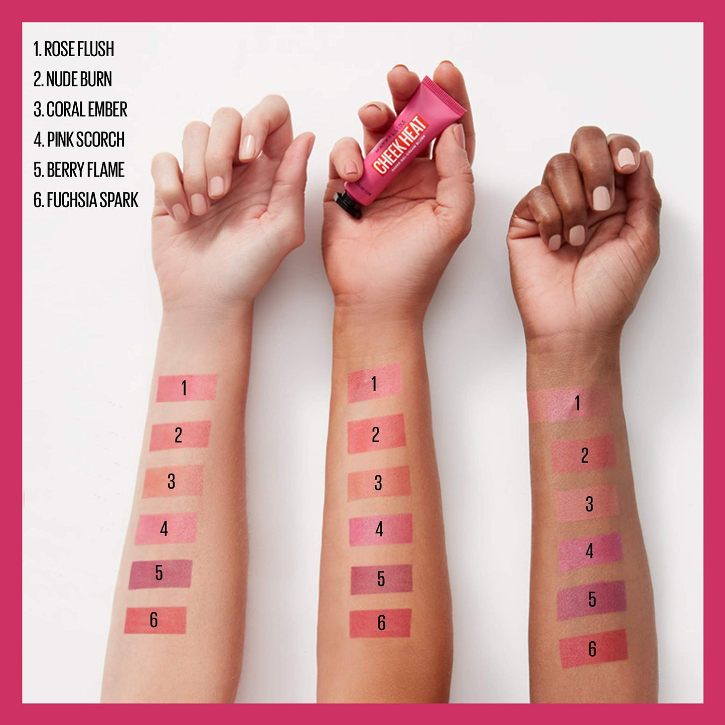Maybelline New York Cheek Heat Gel-Cream Blush Makeup, Lightweight, Breathable Feel, Sheer Flush Of Color, Natural-Looking, Dewy Finish, Oil-Free