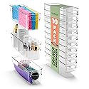 Sorbus Small Clear Plastic Storage Bins for Organizing, 10 Pack Clear Organizer Bins with Handles, Plastic Storage Bins for Closet, Pantry, Fridge…