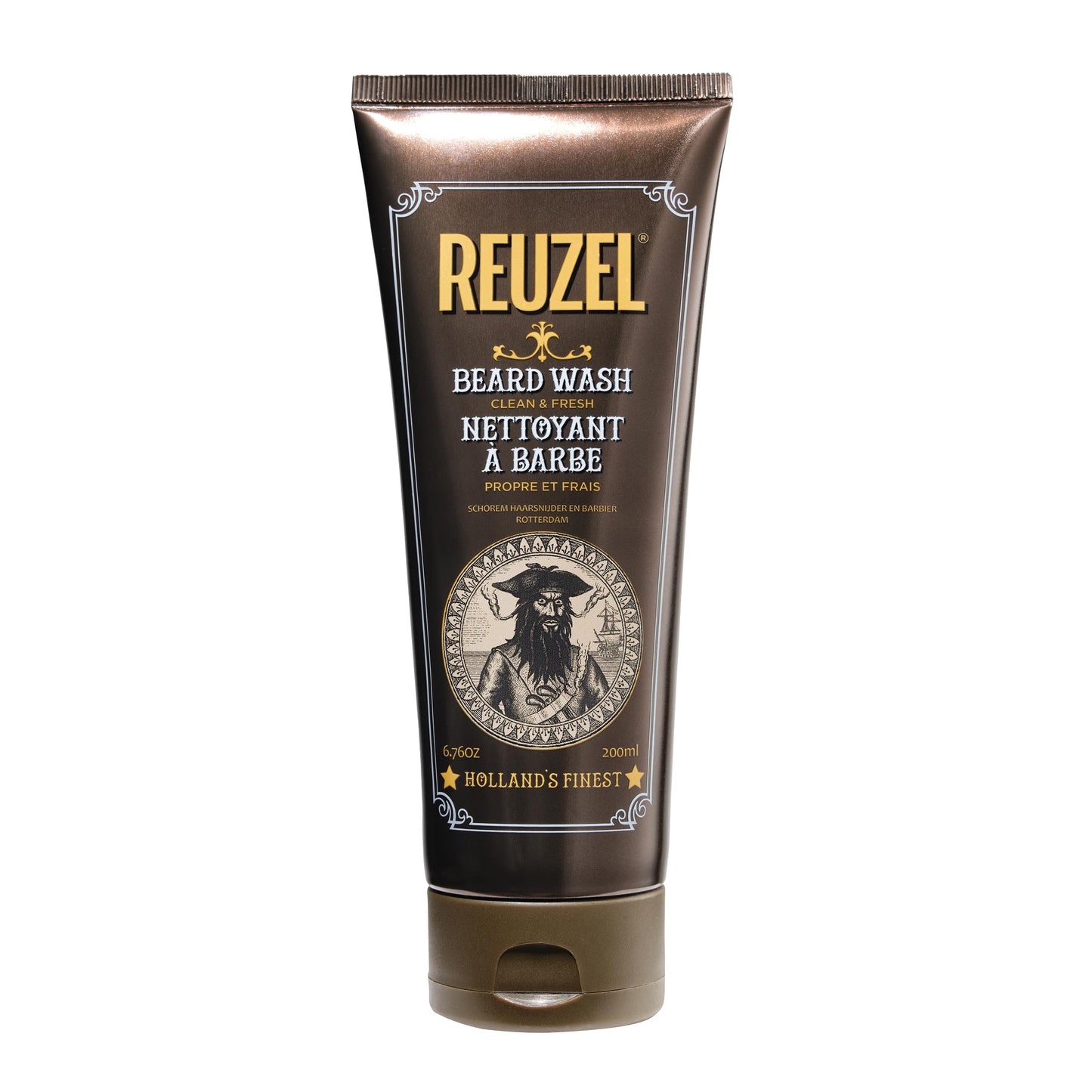 REUZEL Clean & Fresh Beard Wash, Softens Beard, Cleanses and Moisturizes, Gentle, Non-Comedogenic, Vegan Formula, Light Citrus Mint Scent, For All