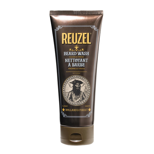 REUZEL Clean & Fresh Beard Wash, Softens Beard, Cleanses and Moisturizes, Gentle, Non-Comedogenic, Vegan Formula, Light Citrus Mint Scent, For All