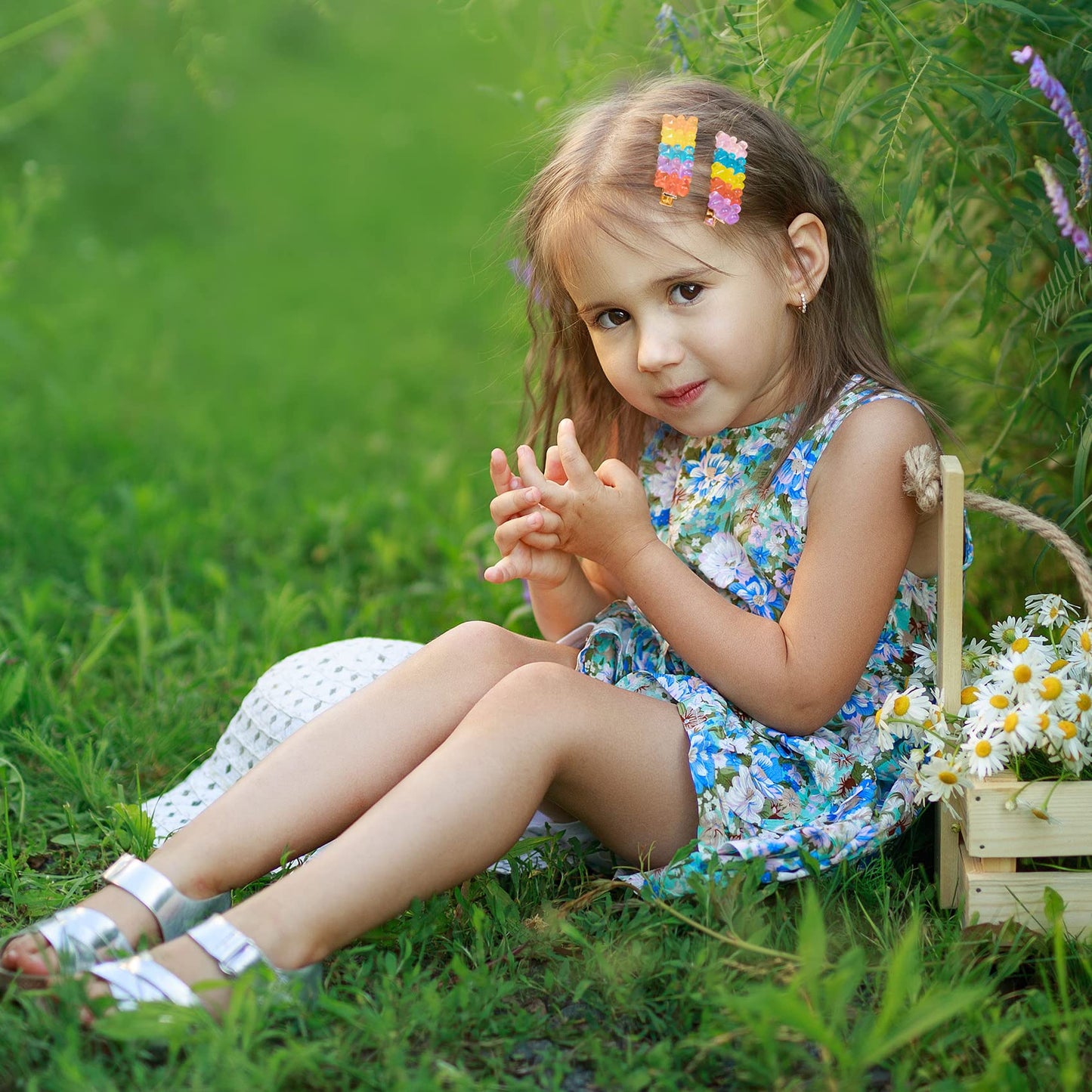 PAGOW 11 Styles Candy Hair Clips Cartoon Gummy Bear Barrettes Colorful Resin Animal Hairpins Handmade Birthday Valentines Christmas Hair Accessories