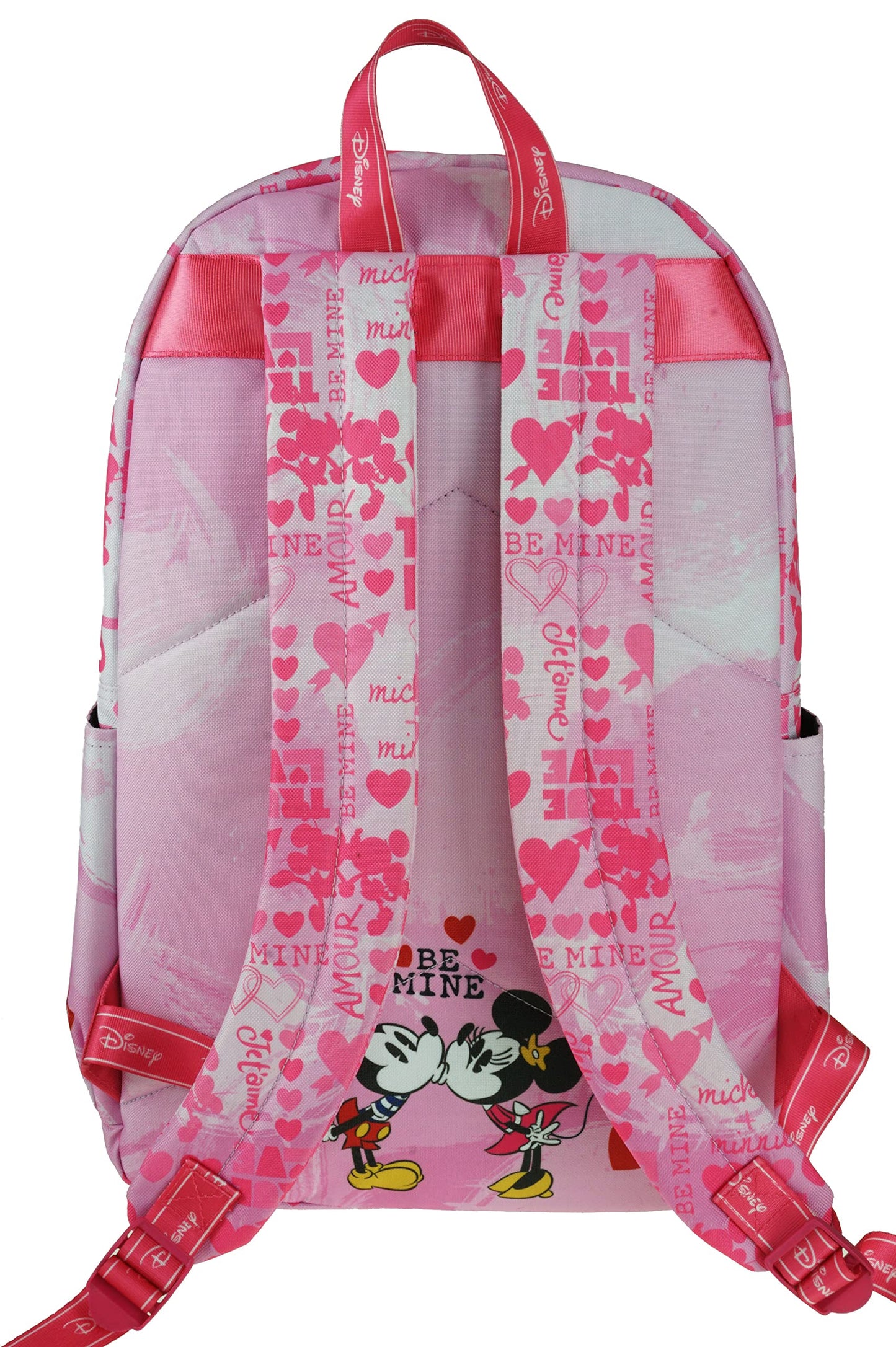 Classic Disney Mickey and Minnie Backpack with Laptop Compartment for School, Travel, and Work, (A22200-Mickey and Minnie)