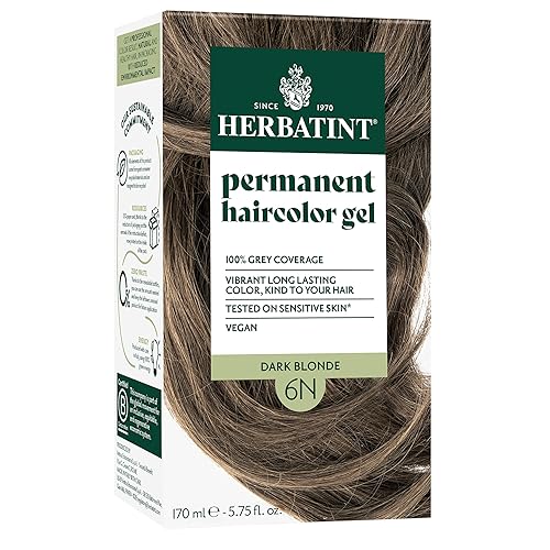 Herbatint 6N Dark Blonde Permanent Hair Dye For Women - For Up To 100% Gray Coverage of Resistant Gray Hair - Ammonia-Free, Alcohol-Free & Vegan