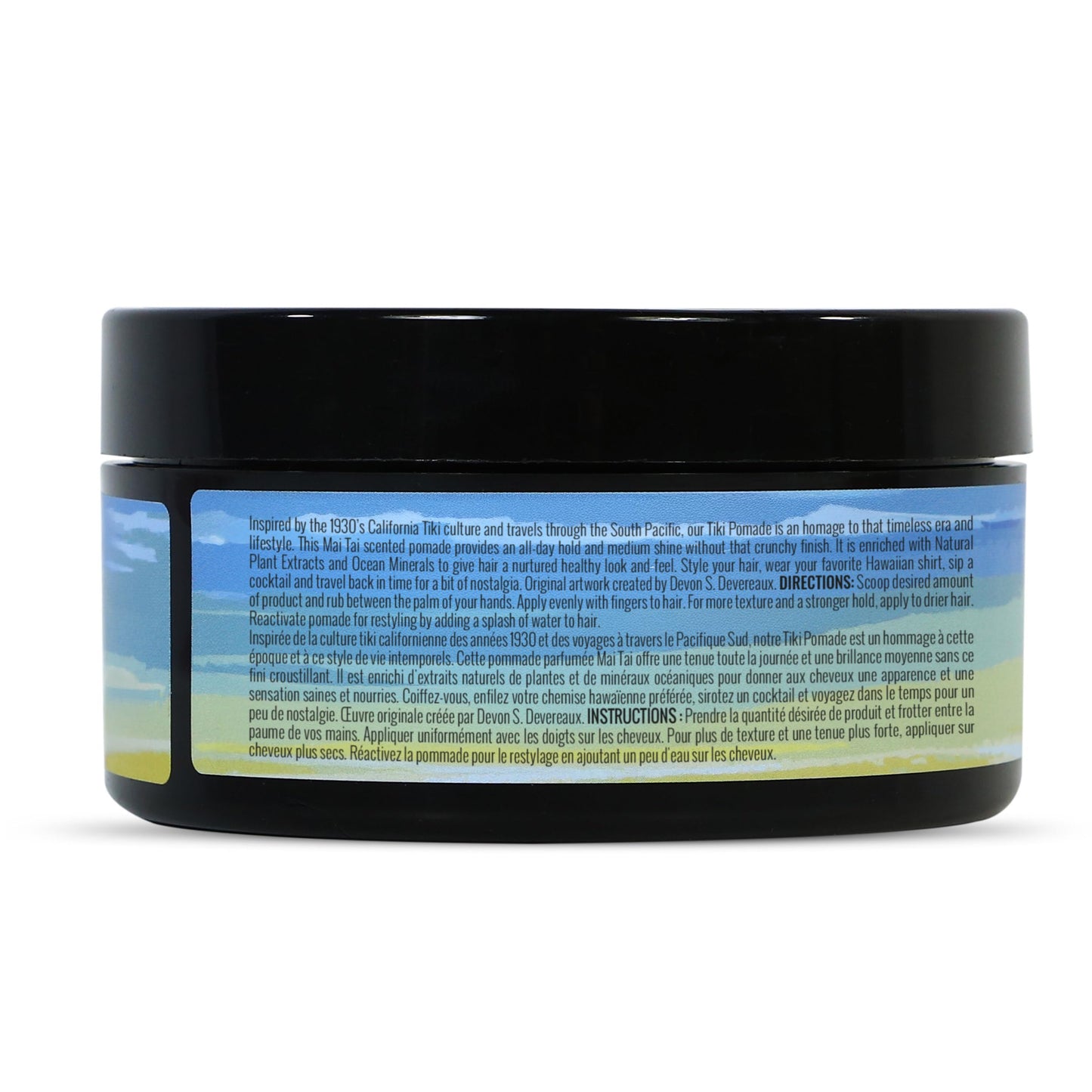 Don Juan Tiki Pomade | Water Based | High Hold | Medium Shine | Natural Plant Extracts and Ocean Minerals | Mai Tai Tropical Scent, 4oz Pack of 3