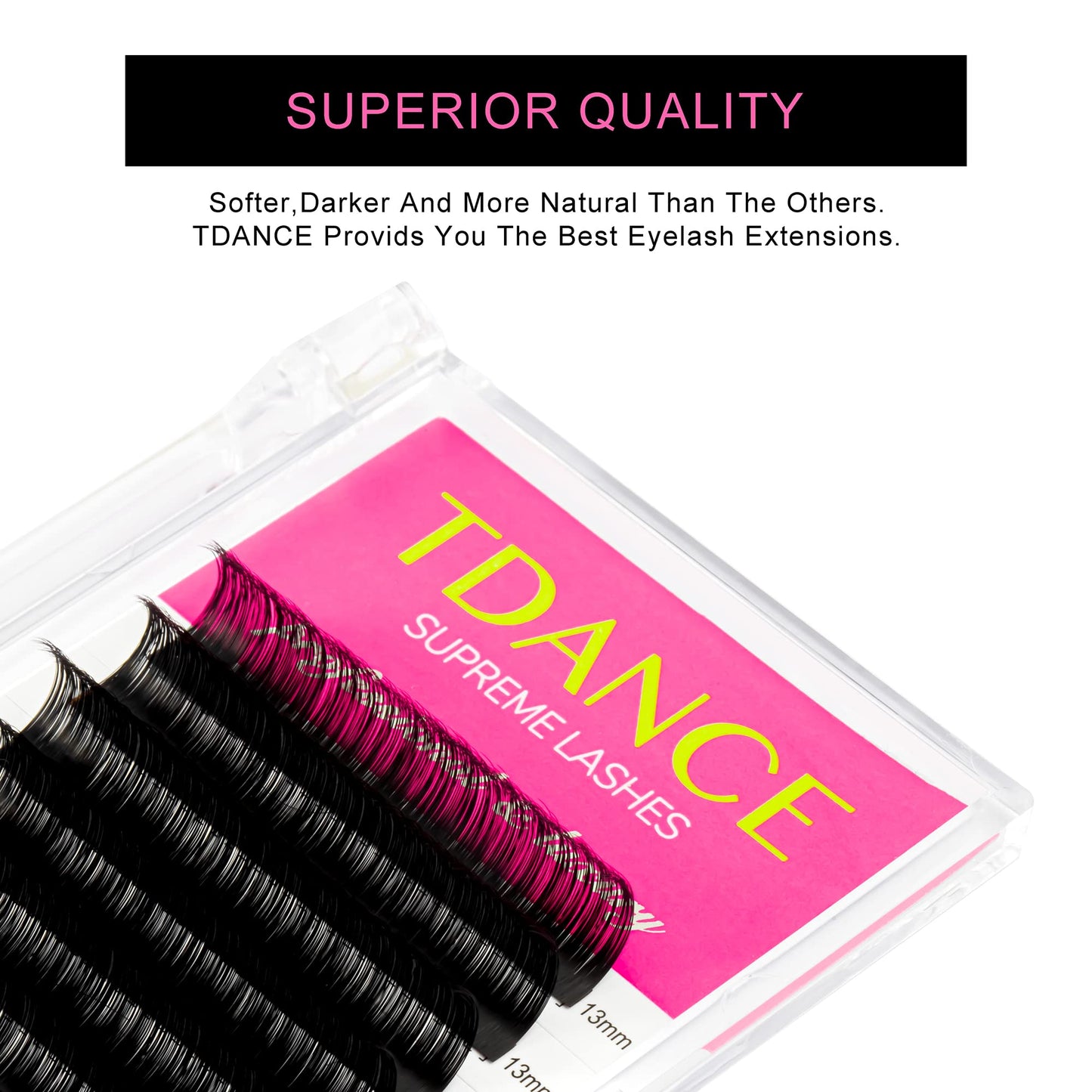TDANCE Lash Extension Matte Black Eyelash Extension C CC D DD J B L Curl Volume & Classic Lash Extensions 0.03-0.18mm Thickness Professional Salon Beauty and Personal Care TDANCE