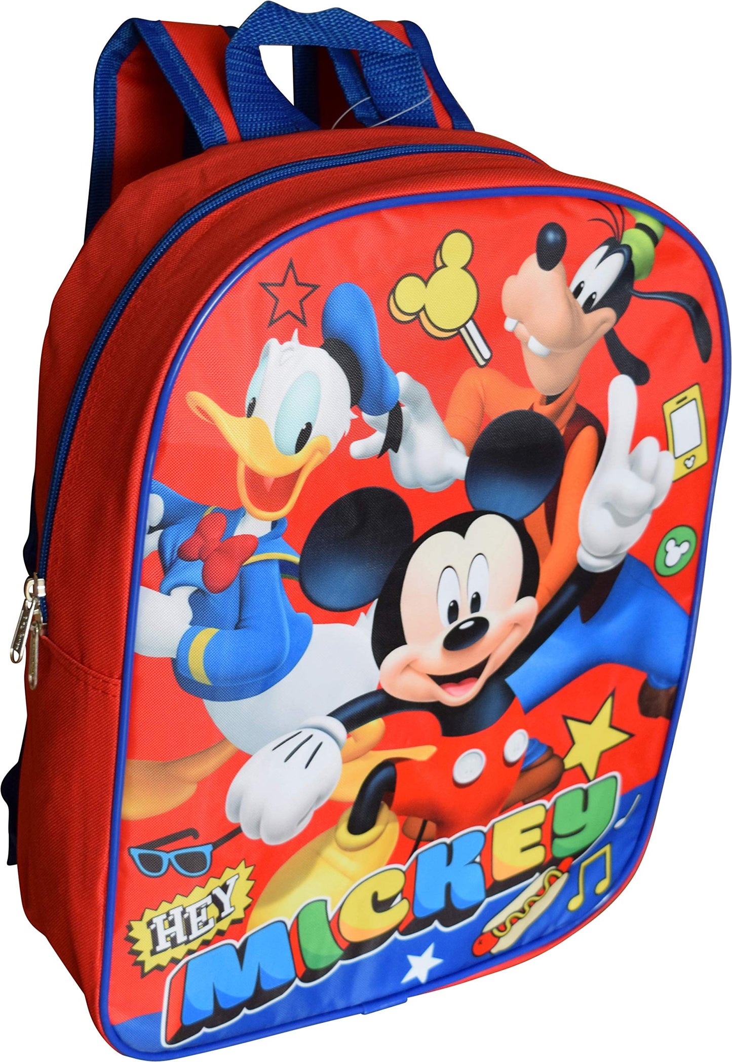 Mickey Mouse 15" Backpack (Red-Blue)