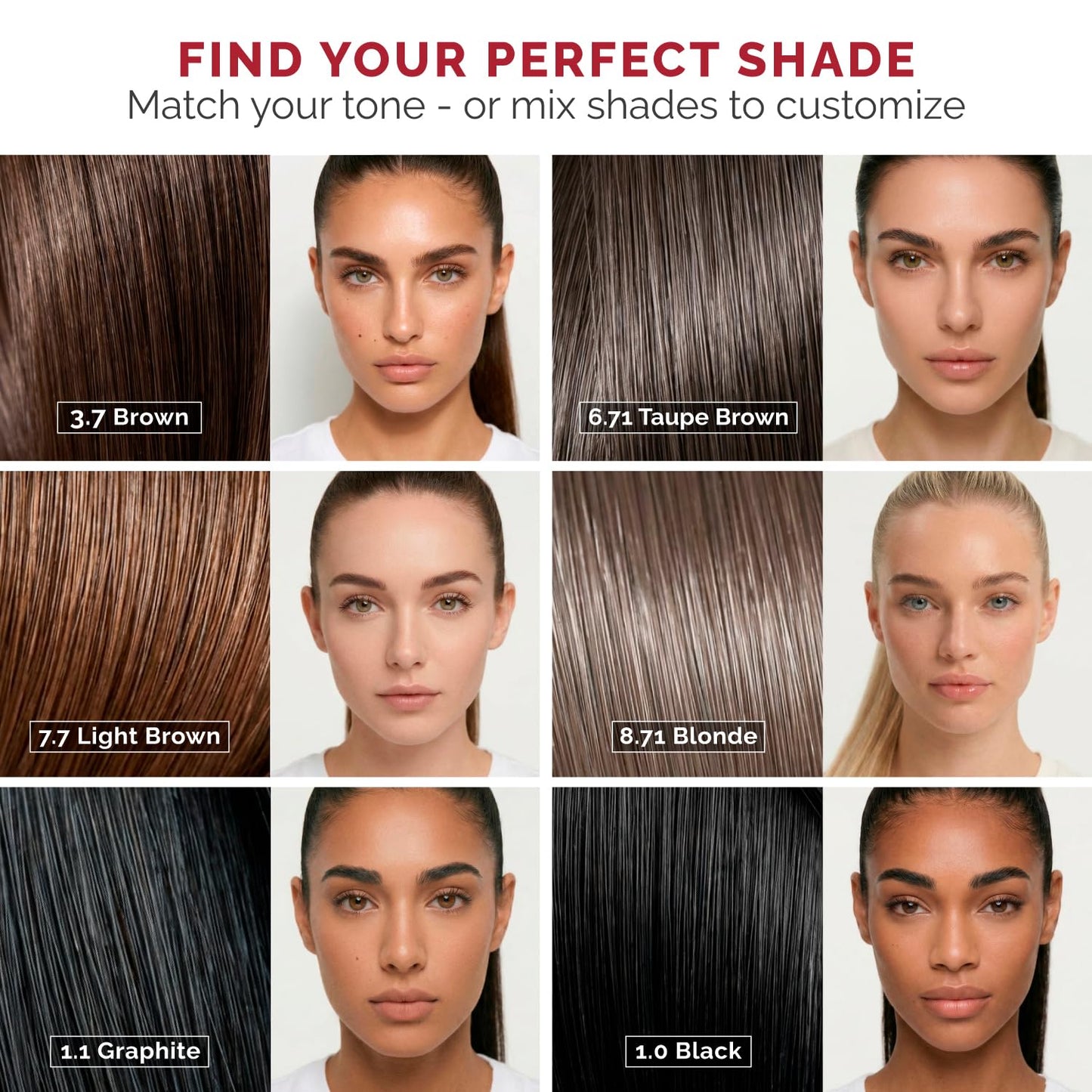 RB RENATA BEAUTY Tint Kit - Cream Hair Dye Kit with Developer and Application Brush for Spot Coloring - Covers Gray Hairs, Smudge-Proof, Long-Lasting Beauty and Personal Care RB RENATA BEAUTY