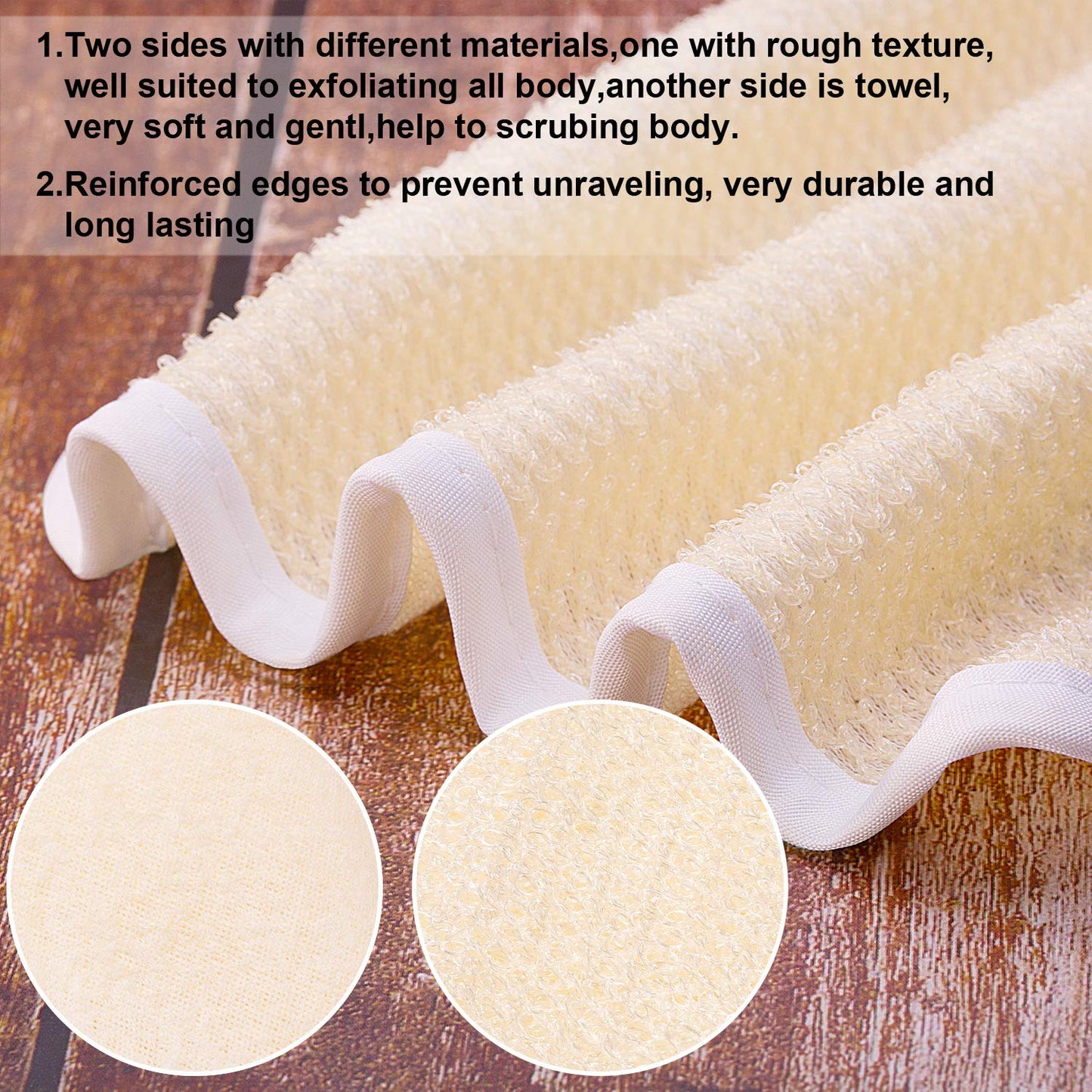 Tatuo 3 Pack Wash Cloths Exfoliating Washcloth Soft Shower Washcloth Exfoliating Face and Body Wash Cloths Towel Weave Bath Cloth Massage Bath Towel