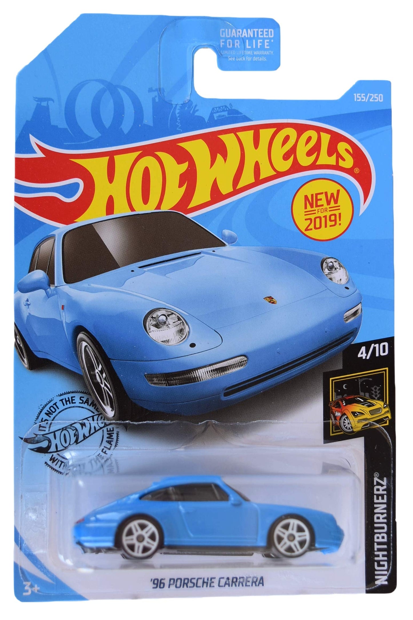 Hot Wheels Nightburnerz 4/10 '96 Porsche Carrera 155/250, Blue