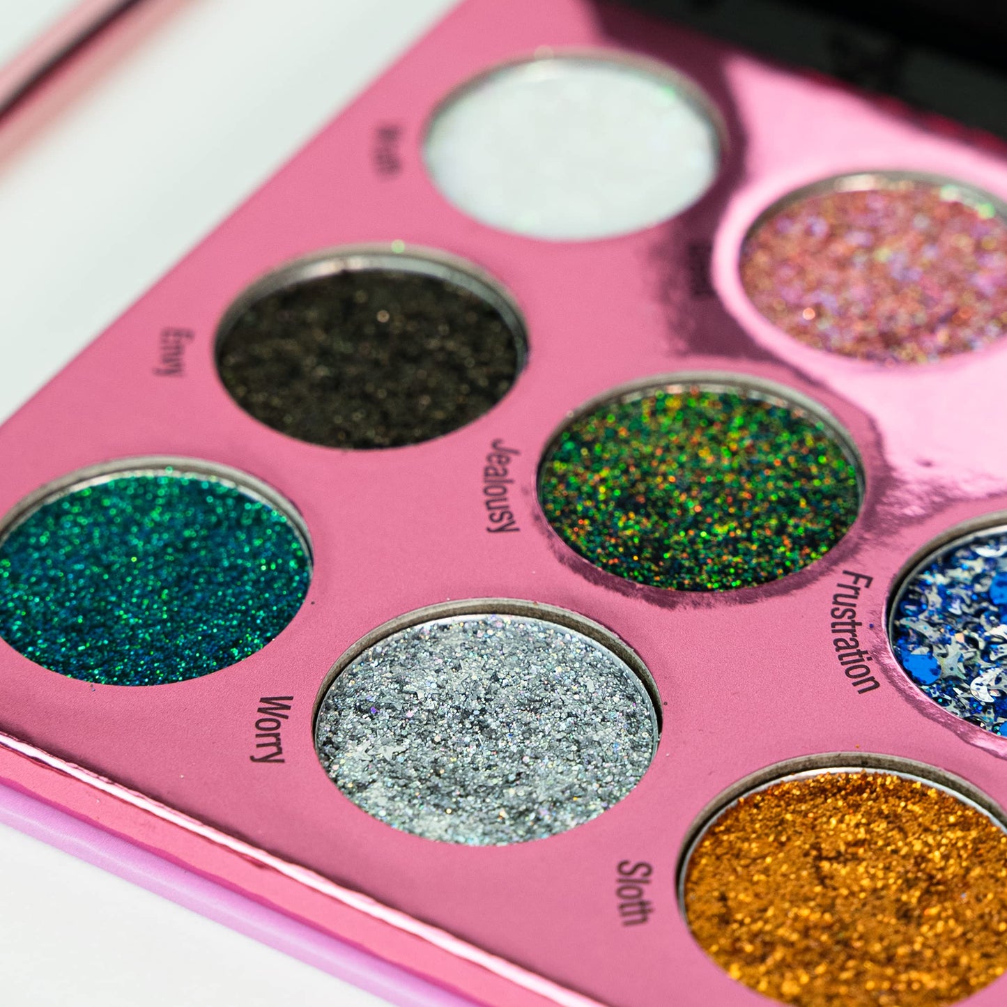 Sin of Glittony Glitter Palette by Rude Cosmetics for Women - 0.634 oz Eye Shadow