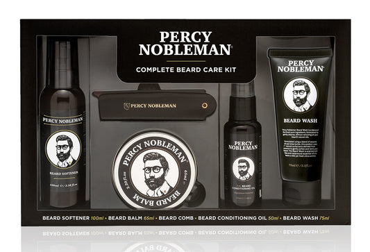 Percy Nobleman Complete Beard Care Kit - Beard Grooming Gift Set with Beard Softener, Scented Beard Oil, Beard Balm, Beard Wash and Folding Acetate Beauty and Personal Care Percy Nobleman