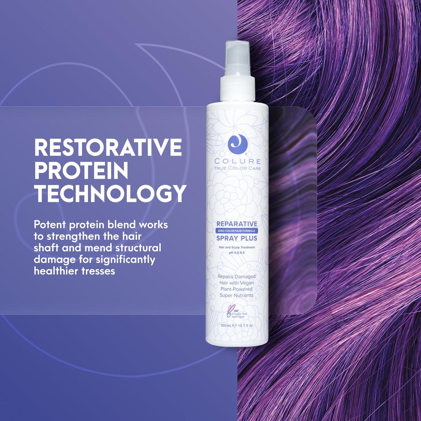 COLURE Reparative Spray Plus 10 oz - Professional Pre-Color Treatment and Protein Hair Repair for Damaged Strands