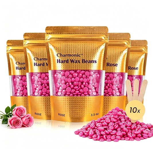Charmonic Depilatory Wax, 17.5 Oz Hard Body Wax Beans for Women Men, Hair Removal European Beads 500g/1.1 lb (rose) Beauty and Personal Care Charmonic
