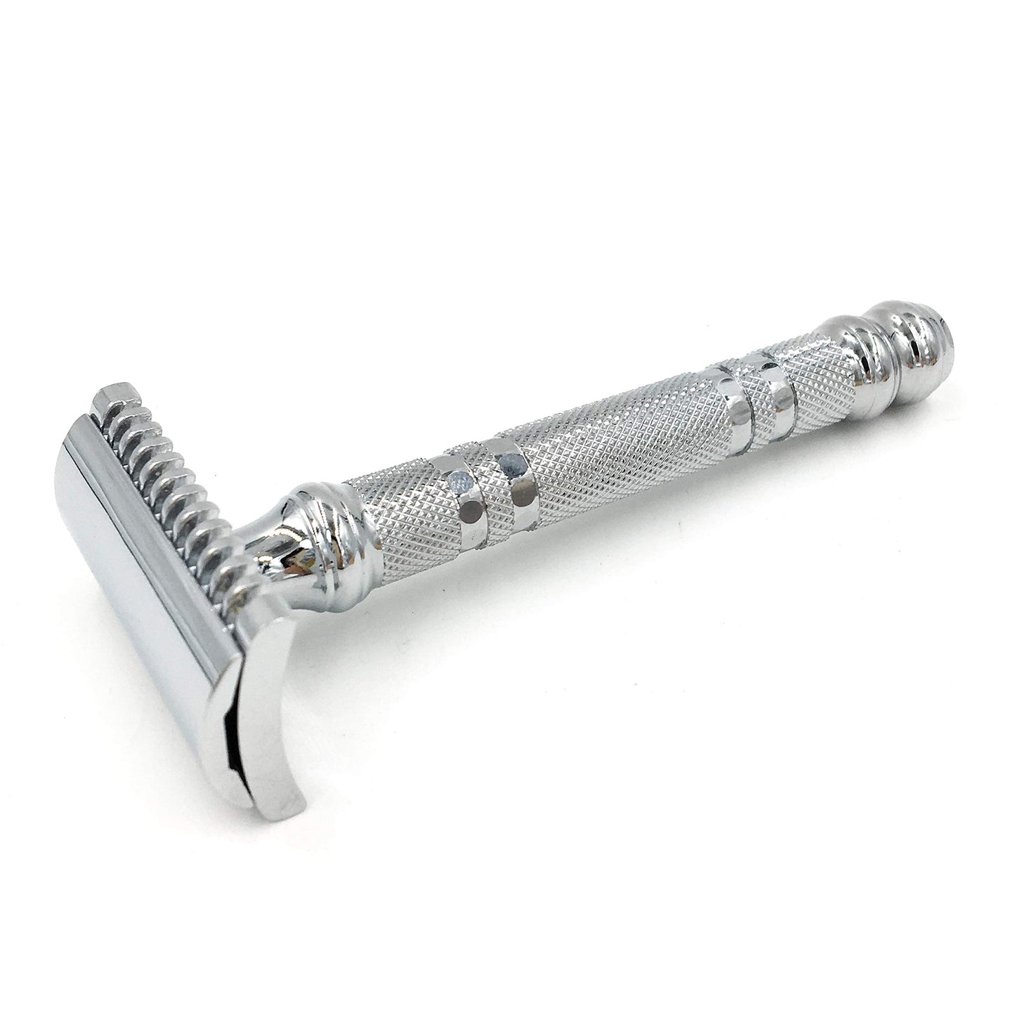Parker Open Comb Double Edge Safety Razor - Heavyweight Chrome Handle for Closer Shaves - Includes 5 Razor Blades - Ideal for Men with Thick or Coarse Beauty and Personal Care Parker Safety Razor