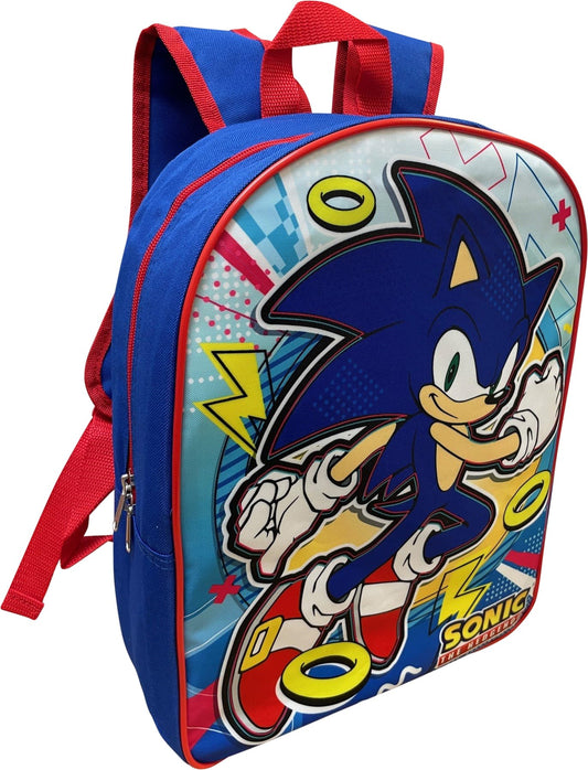 Ruz Sonic The Hedgehog Kid's Licensed 15 Inch School Backpack (Sonic I)