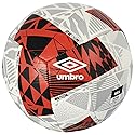 Umbro Futsal Swerve Ball, Size 4, White/Red/Black/Silver