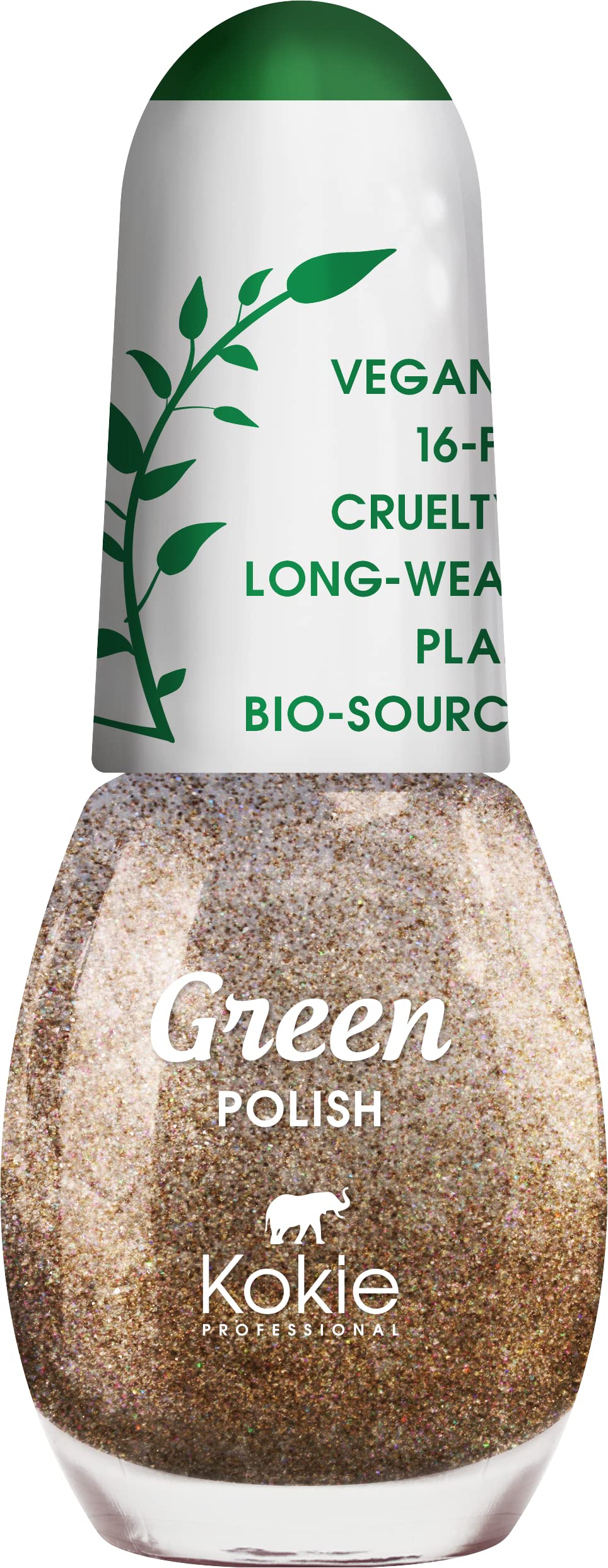 Kokie Cosmetics Vegan, Plant Based, Cruelty Free Nail Lacquer, Green Polish (Starry-Eyed GP06) Beauty & Personal Care Kokie
