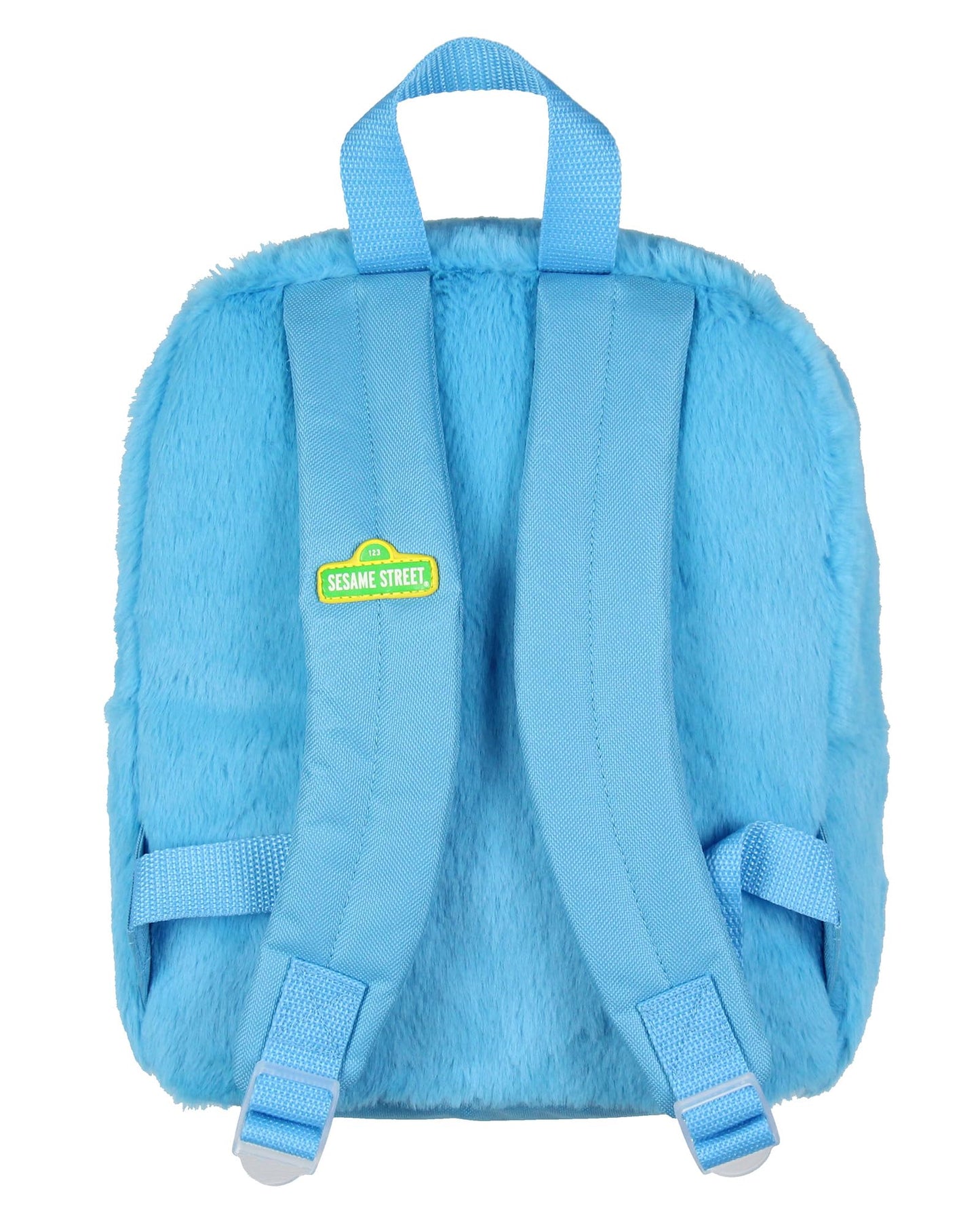INTIMO Sesame Street Plush Cookie Monster Smile Face 12 Inch Backpack For Daily Use