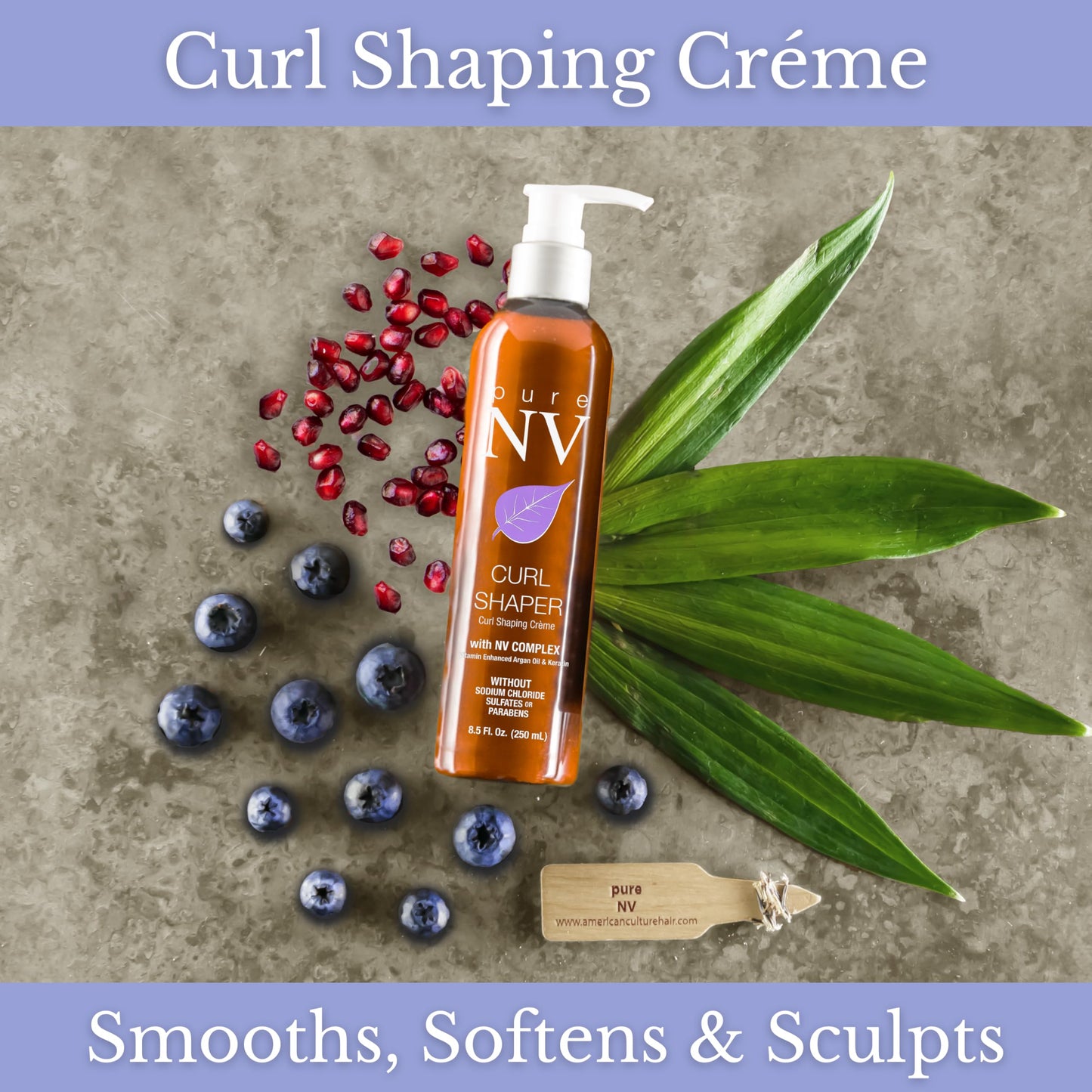 Pure NV Versatility 1 Day Frizz Free Treatment Smoothing & Curling Lotion, Made From Natural Vitamins & Minerals, Keratin, Collagen & Argan Oil