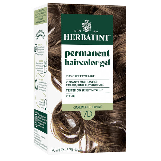 Herbatint Permanent Hair Dye For Women - 7D Golden Blonde - For Up To 100% Gray Coverage of Resistant Gray Hair - Ammonia-Free, Alcohol-Free & Vegan Beauty & Personal Care Herbatint