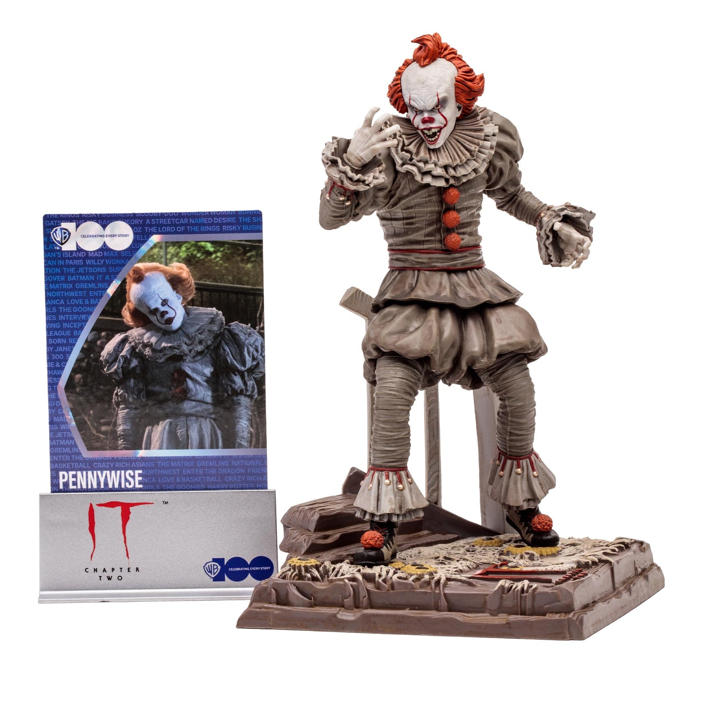 McFarlane Toys - WB 100: Pennywise (It Chapter Two) Movie Maniacs 6in Posed Figure