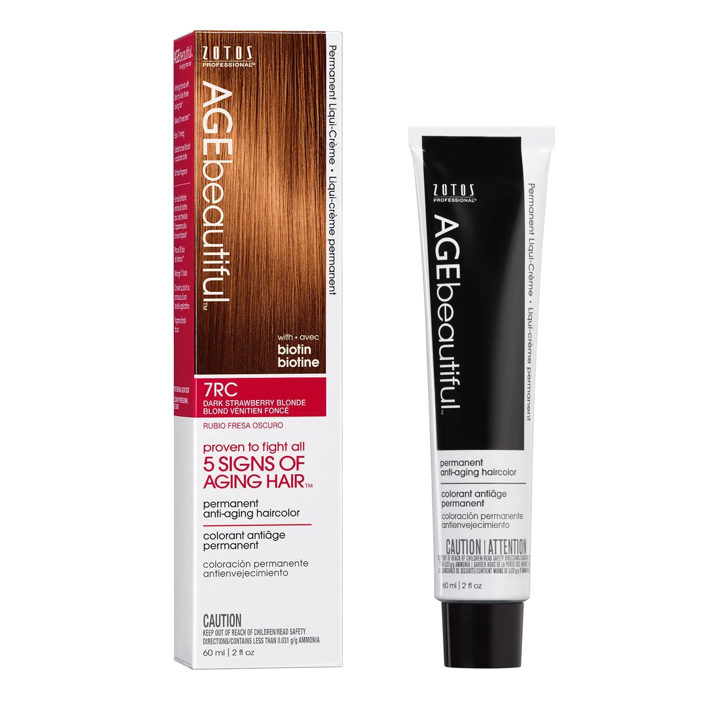 AGE beautiful Permanent Hair Color Dye Liqui Creme | 100% Gray Coverage | Anti-Aging Haircolor | Biotin for Thicker, Fuller Hair | Professional Salon