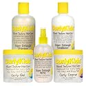 CurlyKids Super Detangle Spray Bundle with Hair Detangler Spray, Kids Shampoo, Conditioner, Gel & Creme for Curly, Frizzy, & Wavy Hair | Sulfate